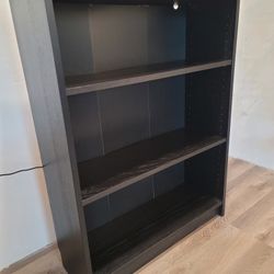Bookcase, black oak effect 31 1/2 x 11 x 41 3/4