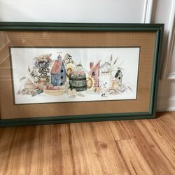 Colorful Birdhouse Framed Wall Art