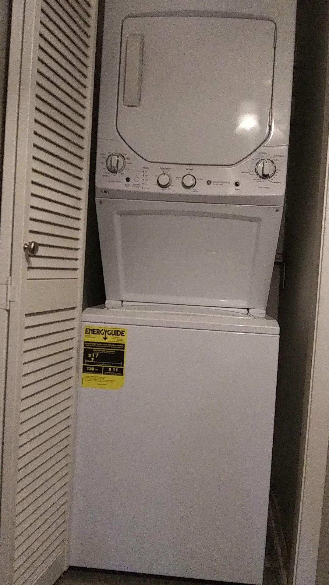 GE Stackable Full Size washer and dryer