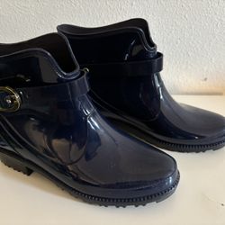 Hoka Navy Rain Boots 