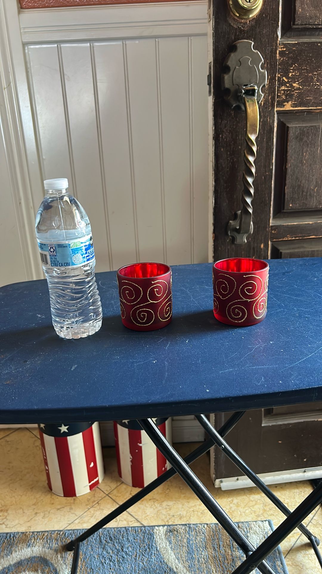 Glass Candle Holders. $1 Each