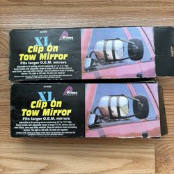 Set Of 2 Prime Products XL Clip-on Adjustable Towing Mirror - SINGLE - Tow RV Camper NEW!
