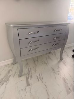 Modern Gray 3-Drawer Accent Dresser/Console