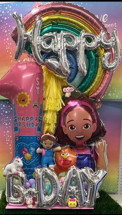Ms Rachel 1st Birthday Balloon stack