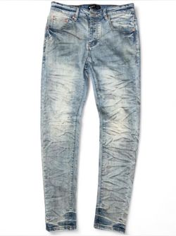 purple brand slim fit low rise Light wash denim jeans (30)