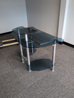 Free Glass/Metal Computer Desk