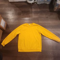 Composition size M men's vibrant, solid yellow crewneck sweatshirt, great condition