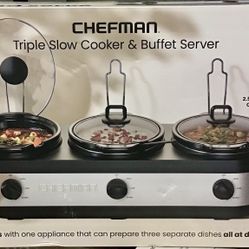Triple Slow Cooker & Buffet Server 