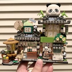 Panda Teahouse Building Blocks Assembly