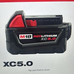 M18 Red Lithium Ion 5.0 Ah Battery 