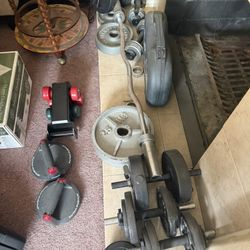Gym Equipment Assortment With Weights 