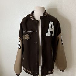 Brown embroidered jacket