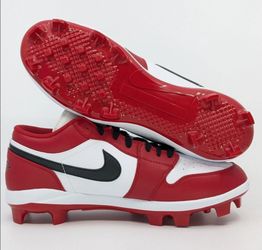 Brand New Nike Air Jordan 1 Retro MCS Red White Black Baseball Cleats Men Size 14