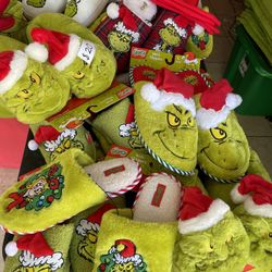 Grinch Christmas Slippers 