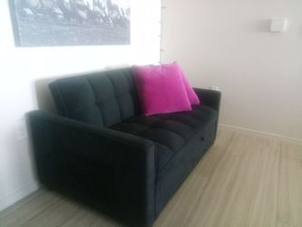 Black foldable couch set