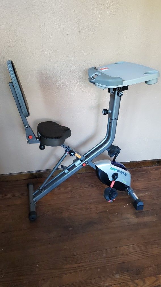 EXERPEUTIC EXERWORK 2000i Bluetooth Folding Exercise Desk Bike