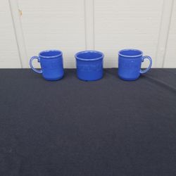 Longaberger Pottery CORNFLOWER BLUE Mugs & PINT 