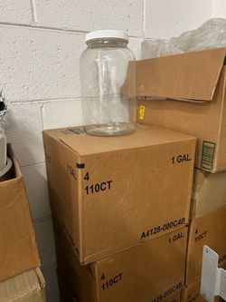 Wide mouth 1-Gallon glass jars