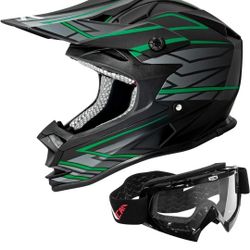 VCAN VX38 Adults ATV Motorcross Offroad Dirt Bike Motorcycle Downhill Helmet with Goggle DOT Approved

