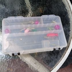Fishing Tackle Box With Equipment 