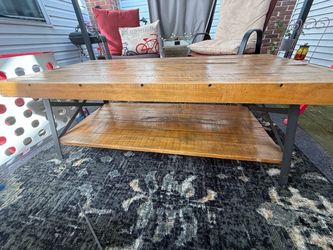 wooden coffee table