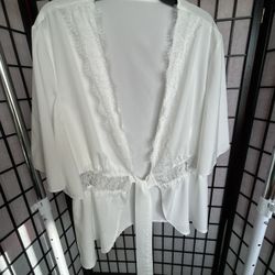 Front tie Crop Shrug
