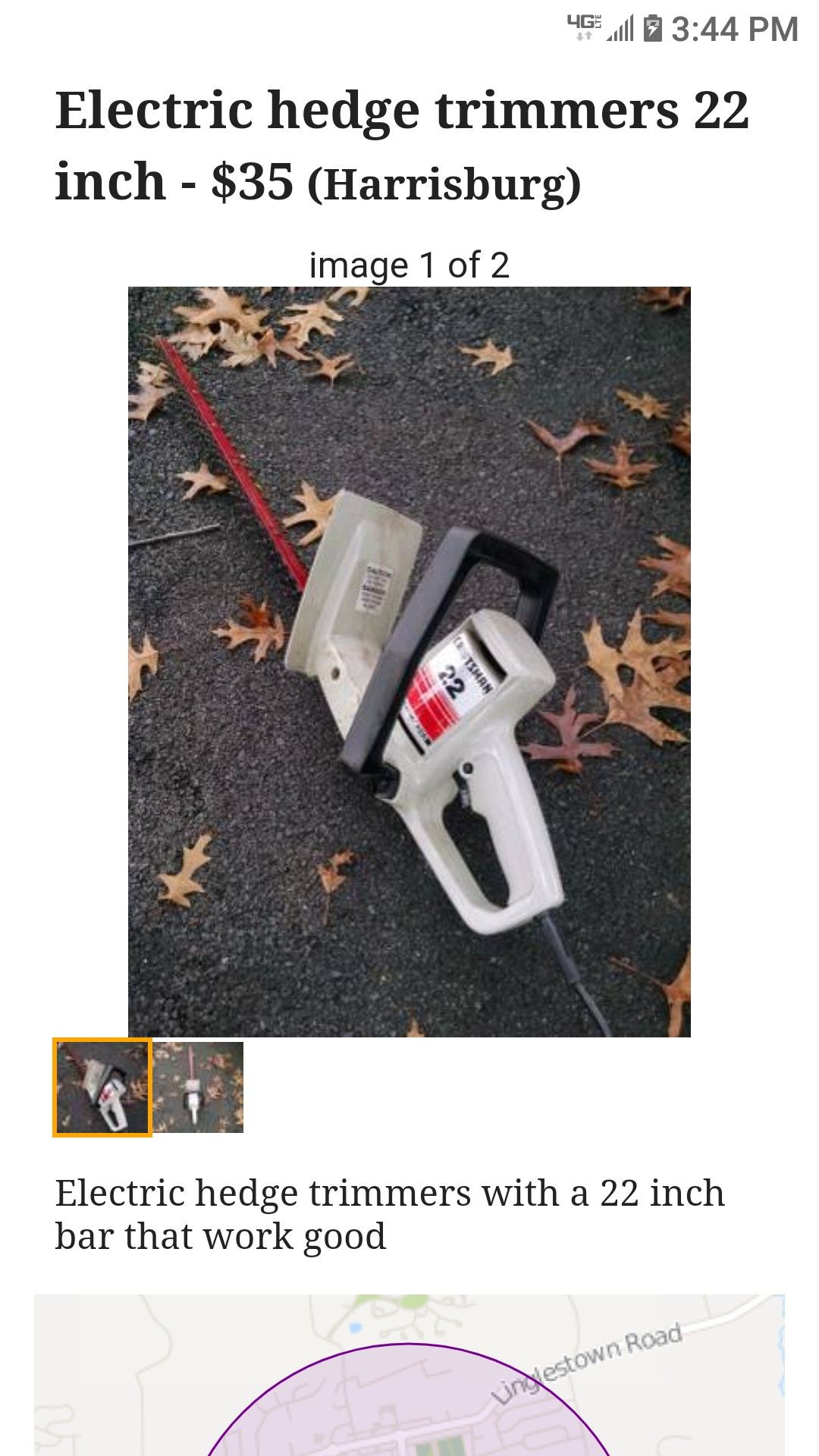 Electric hedge trimmer Craftsman