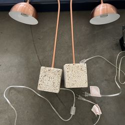 Two desk lamp