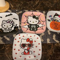 Hello Kitty Melamine Plates Set Of 4