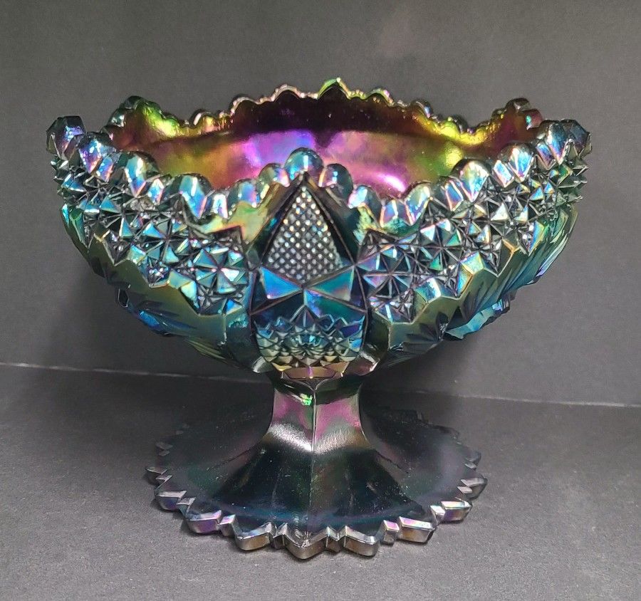Beautiful Vintage Fenton Carnival Glass Compote