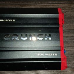 1500 Watt Crunch 2 channel Amp And Battery 