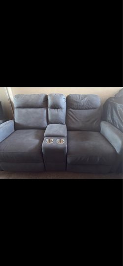 Gray 2 seat recliner