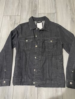 New Zara Black Denim Jacket Men M Size