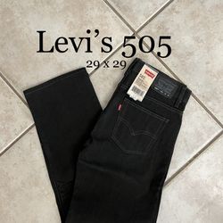 New Black  505 Levi’s Denim Jeans