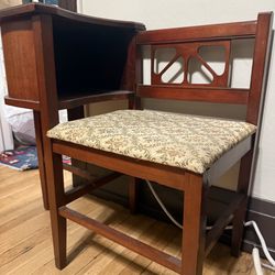 1940s antique telephone bench