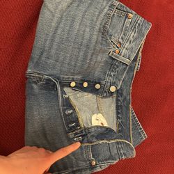 100% Cotton Levis 501 W35 L30 Straight Leg Jeans 