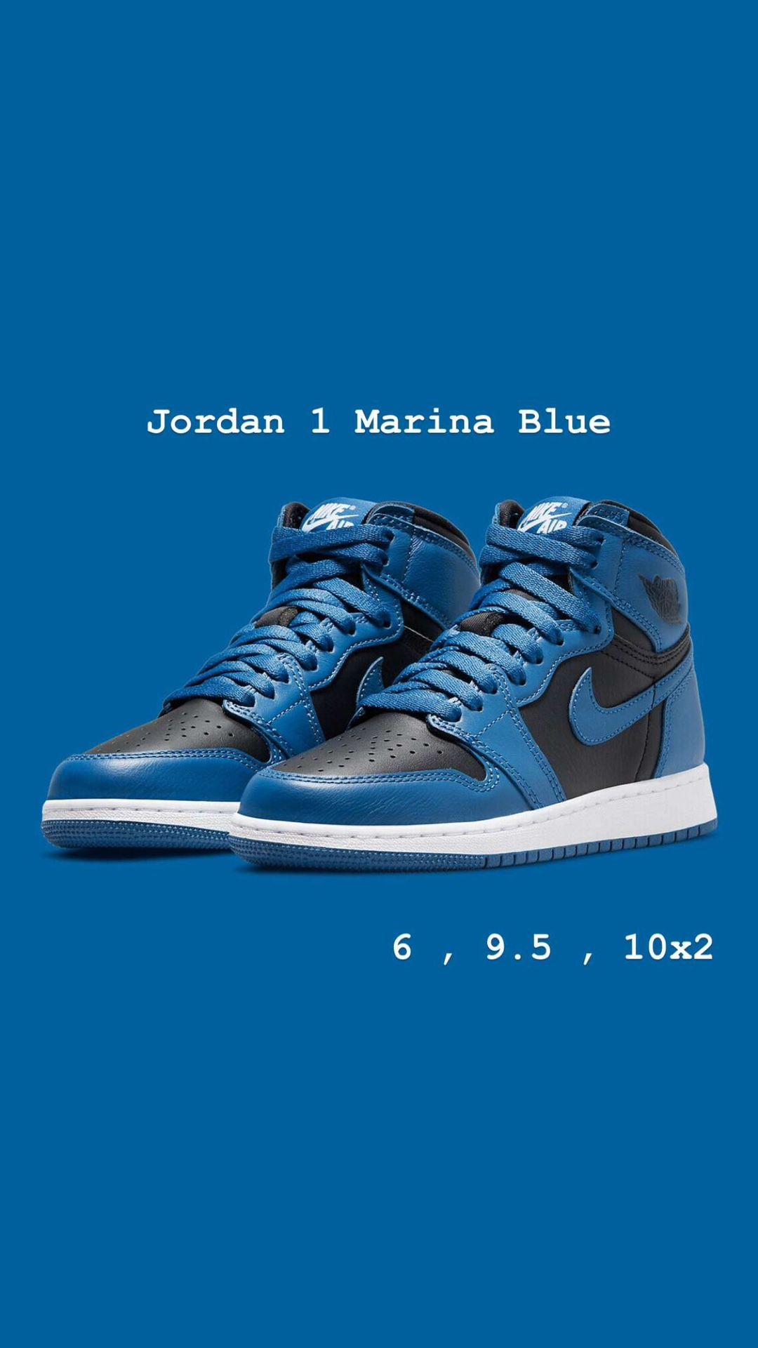 Jordan 1 Marina blue
