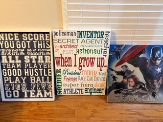 Youth pictures for bedroom/playroom