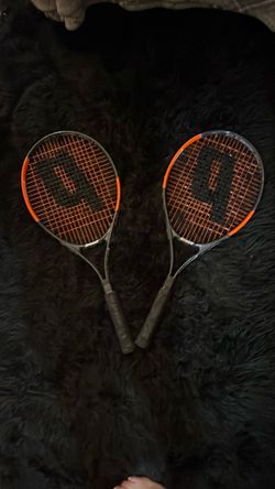 Wilson US Open Tennis Racquets Lot of 2 Orange/Black Black/Orange