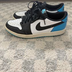Jordan 1 Retro Low OG Black Dark Powder Blue