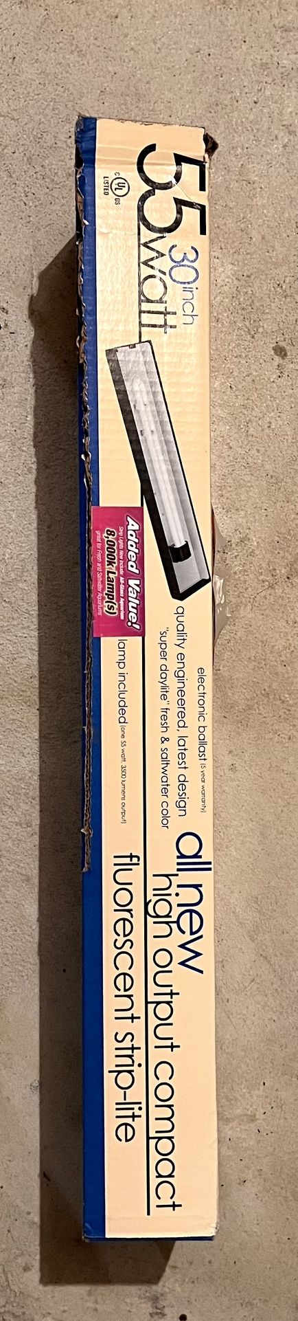 NEW ALL GLASS 30inch 55watt FLUORESCENT AQUARIUM LIGHT