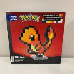 MEGA Blocks Pokemon Charmander Pixel Art (HTH76) 349 pcs- New G73