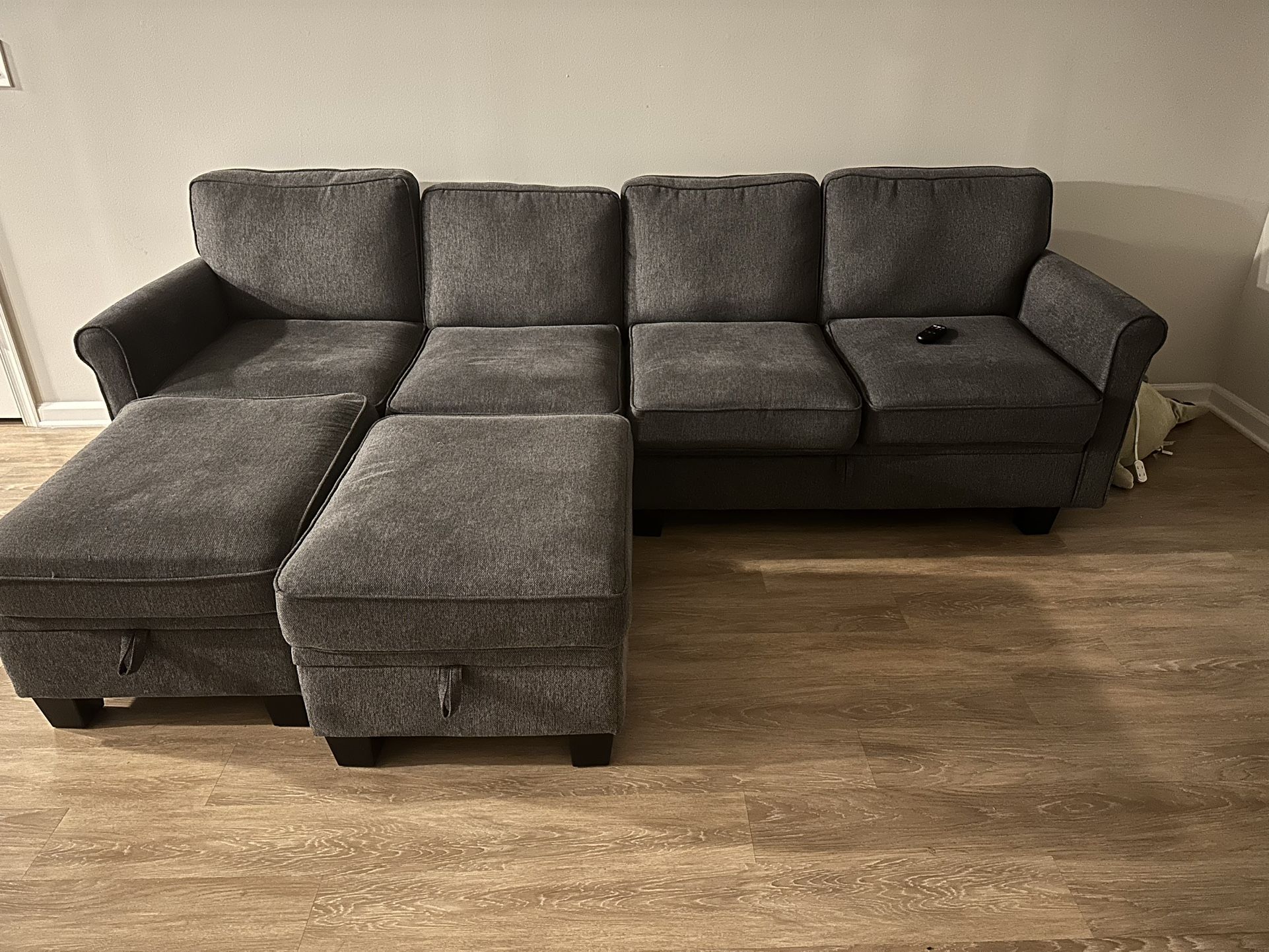 U-shaped Sectional Reversible Storage Sectional Sofa