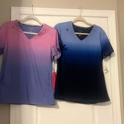 2 New Scrub Tops.  Brand Koi Lite Size Small