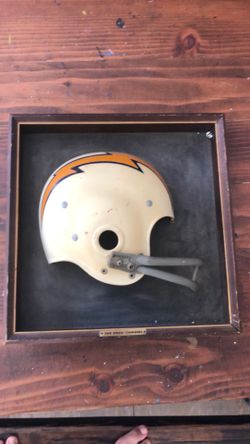 Vintage Late 1960s Chargers Helmet Wall Decor