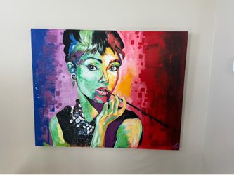 Painting of Audrey Hepburn