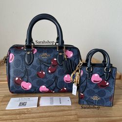 Coach Mini Rowan Crossbody & Bag Charm