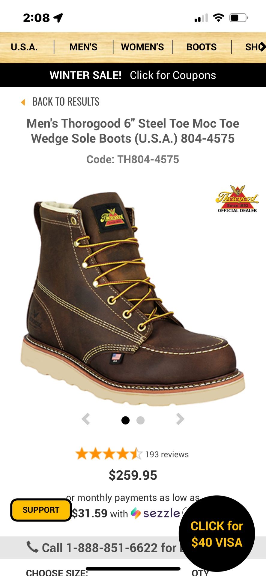 Thorogood Work Boots