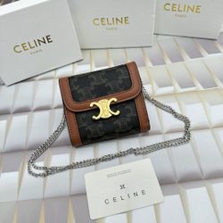 TRIOMPHE Small Embroidered Fabric Wallet🍒 🍒 