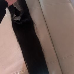 100% Human Hair 40 Inch Straight Wig 